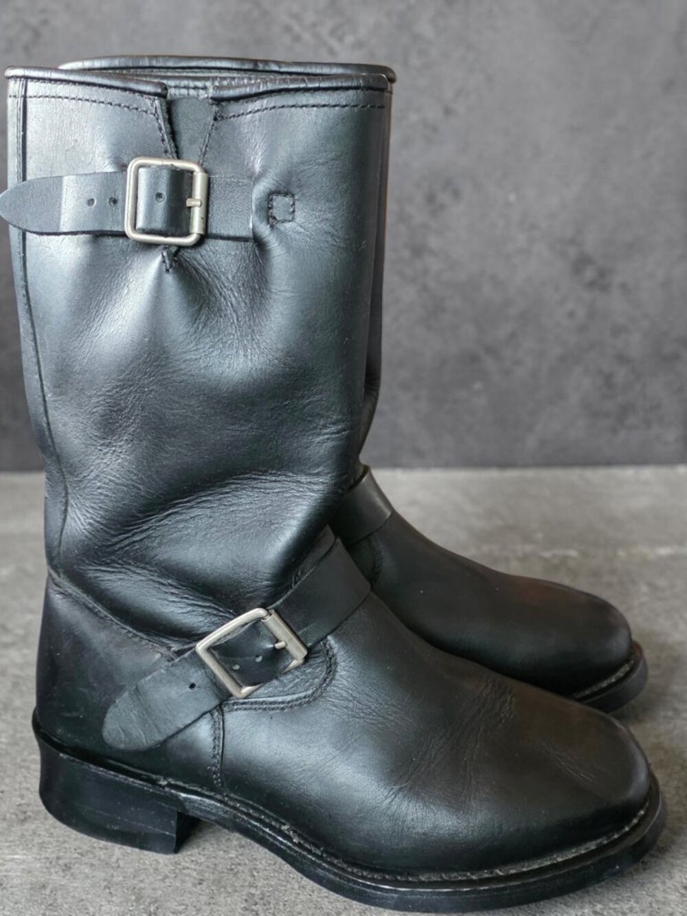 EUC DINGO (9EW) 19040 Black 10" Engineer Biker Moto Harness Black Leather Boots